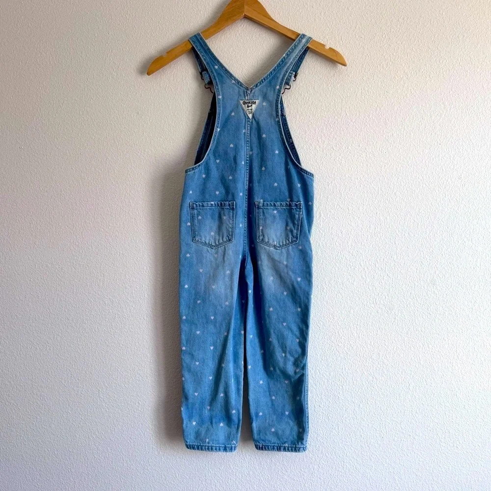 Oshkosh Bgosh Toddler Heart Denim Overalls 5T